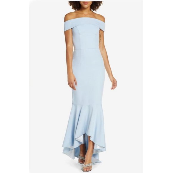 Chi Chi London Light Blue Mermaid Gown - Picture 1 of 6